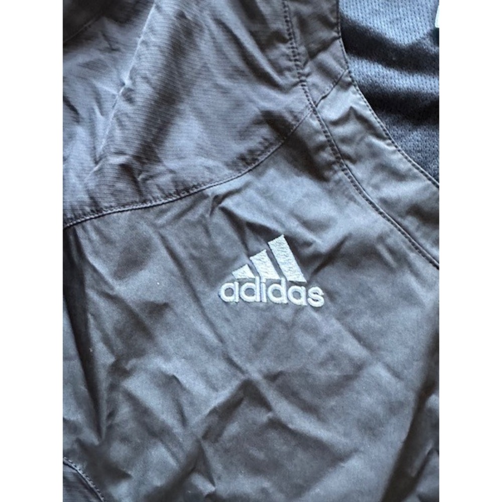 Adidas ClimaLite Pullover Windbreaker Jacket Black Mens Medium - Picture 2 of 9